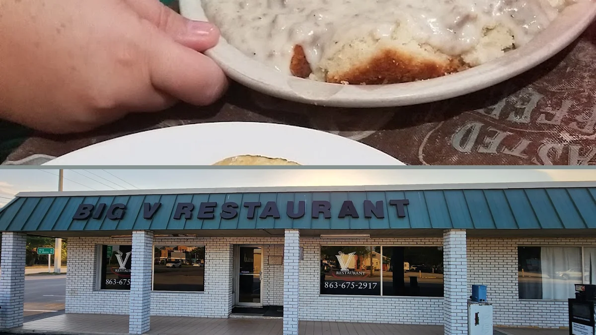 Country-style breakfast served in a casual restaurant.